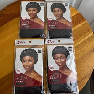 Kiss silky satin bonnet lot of 4